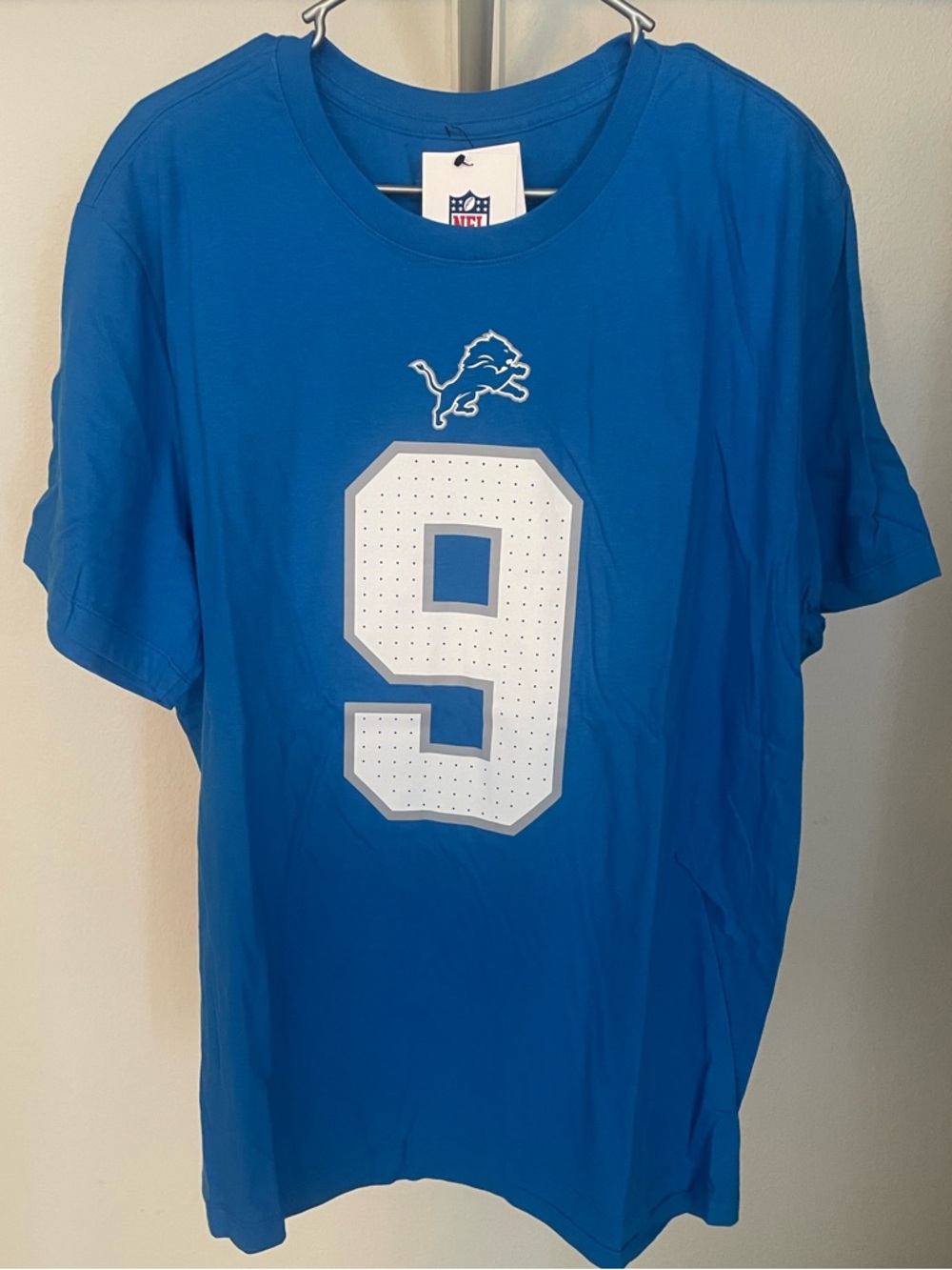 Nike Men's Short Sleeve Detroit Lions #9 Williams Blue Tee
